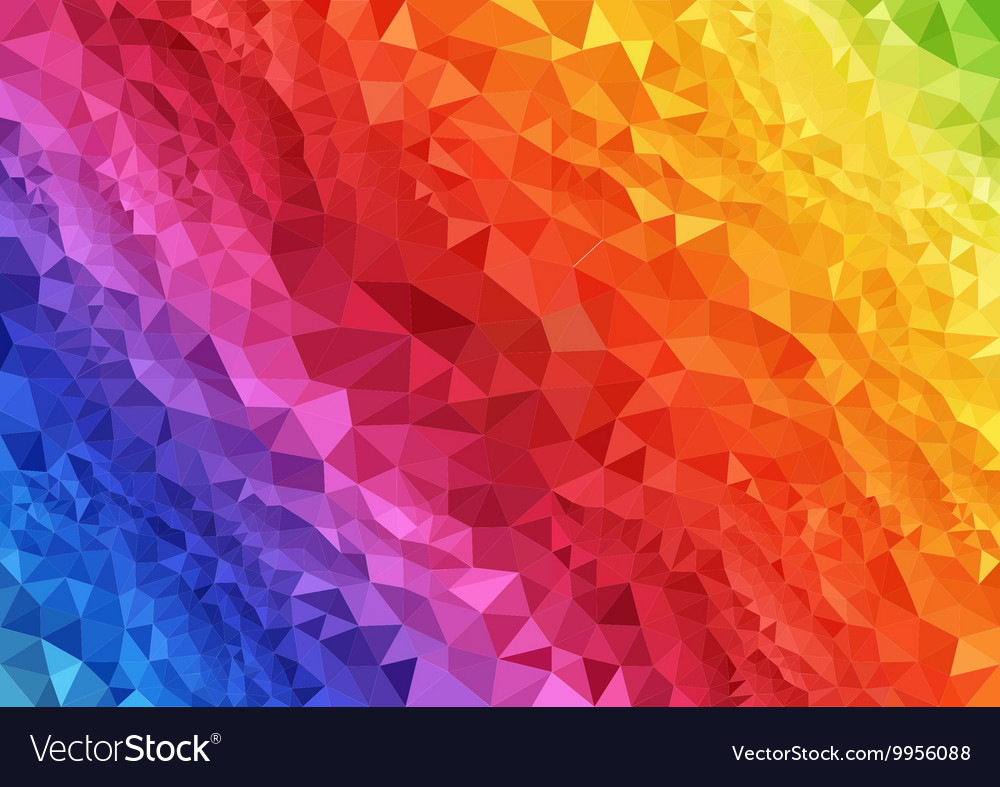 Triangular Rainbow Polygon Background