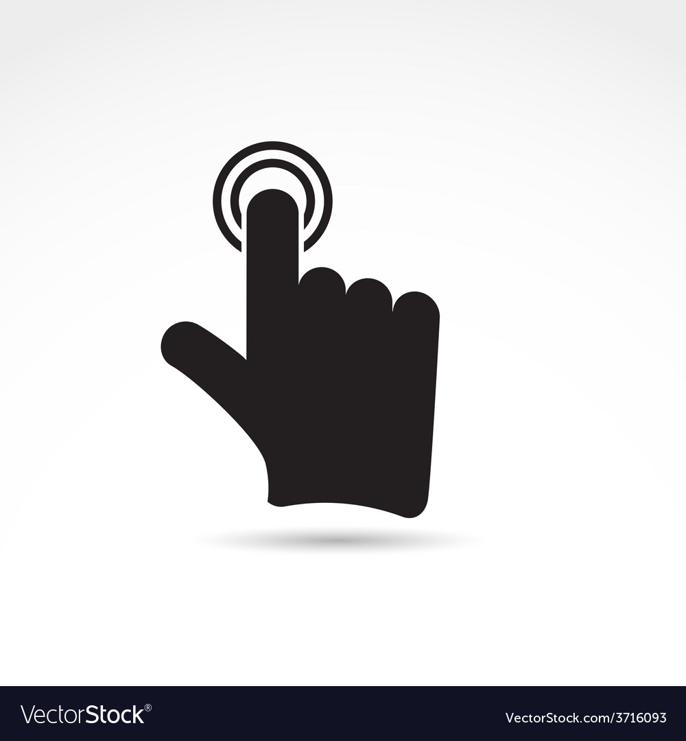3d of hand pointer isolated on white
