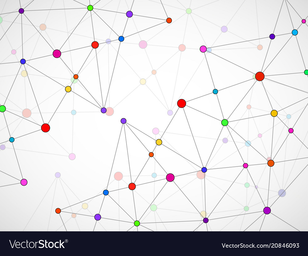 Abstract geometric background with connecting dots vector image Abstract geometric background with connecting dots