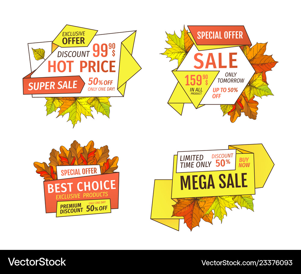 Advertisement Promo Discount On Thanksgiving Day Vector Image