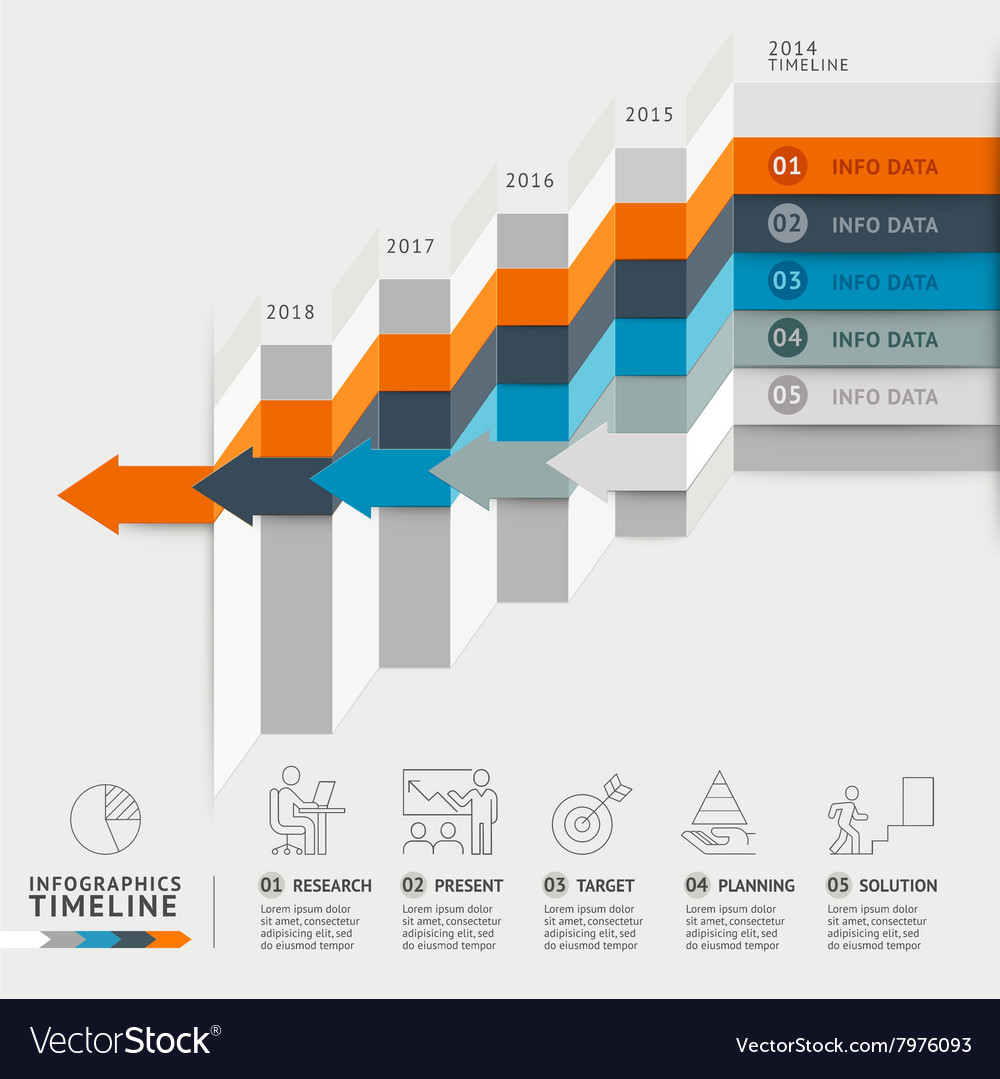 business staircase diagram template royalty free vector