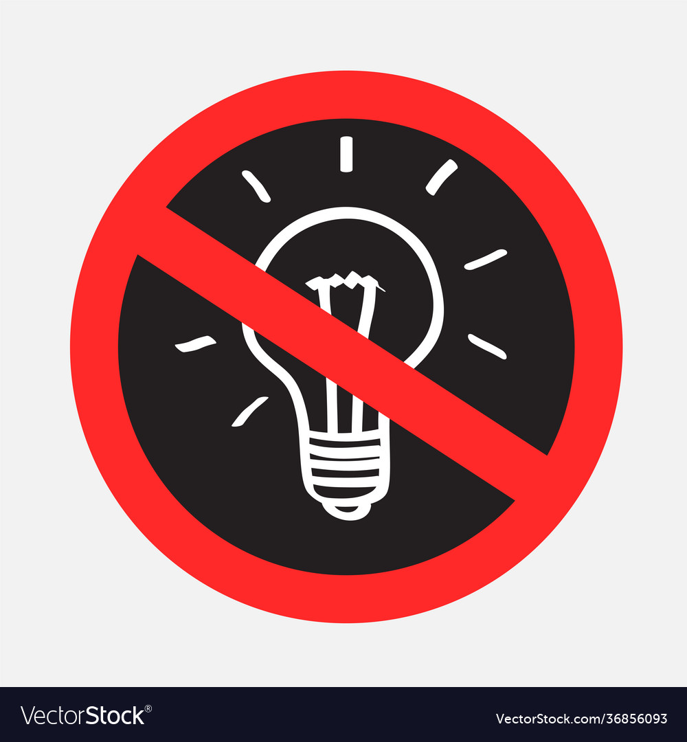 do-not-turn-on-light-sticker-royalty-free-vector-image