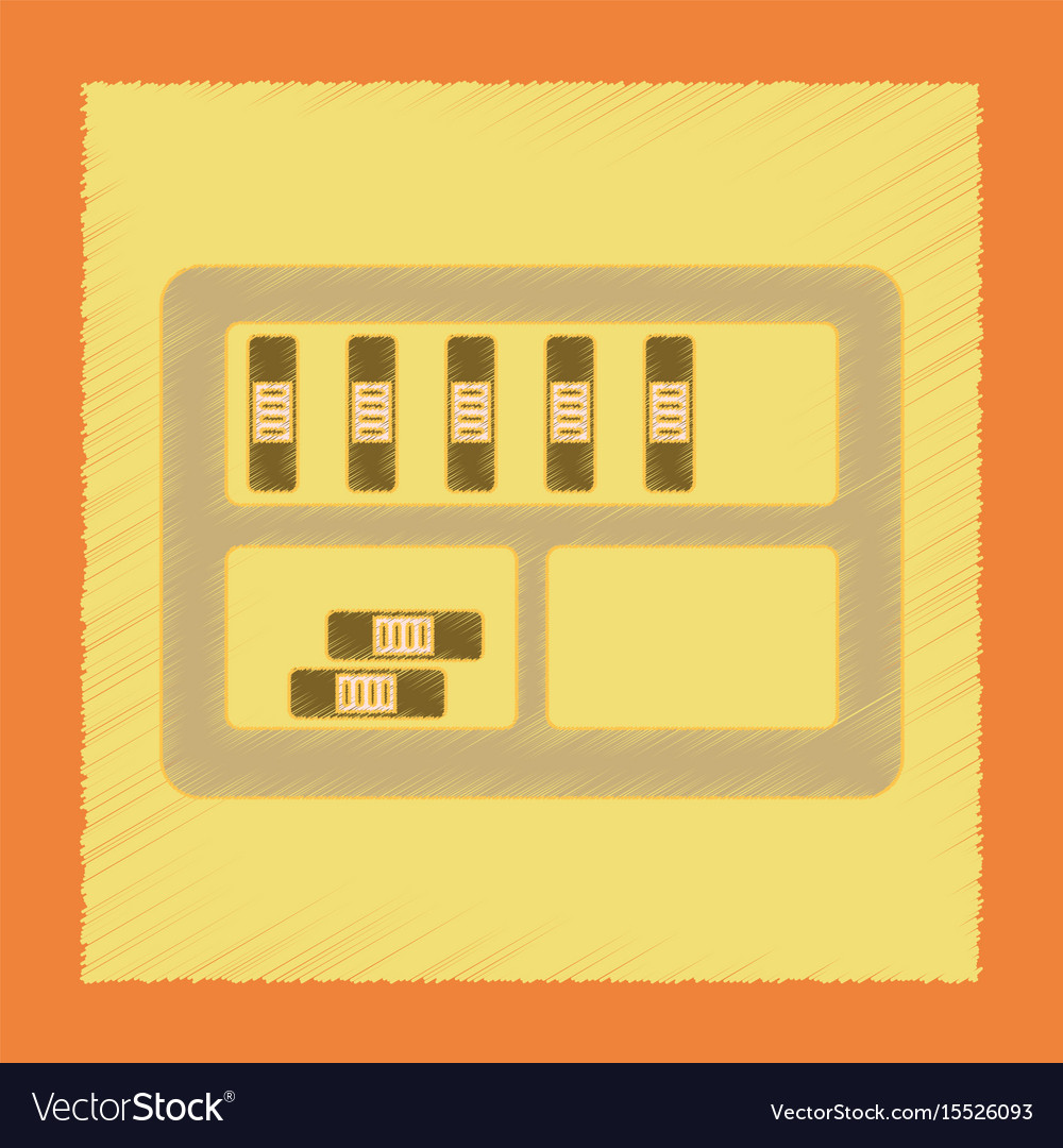 Flat shading style icon folder shelf