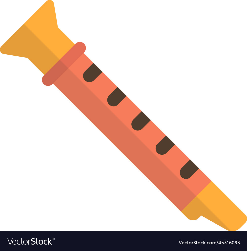 Flute in minimal style Vector Image Flute in minimal style