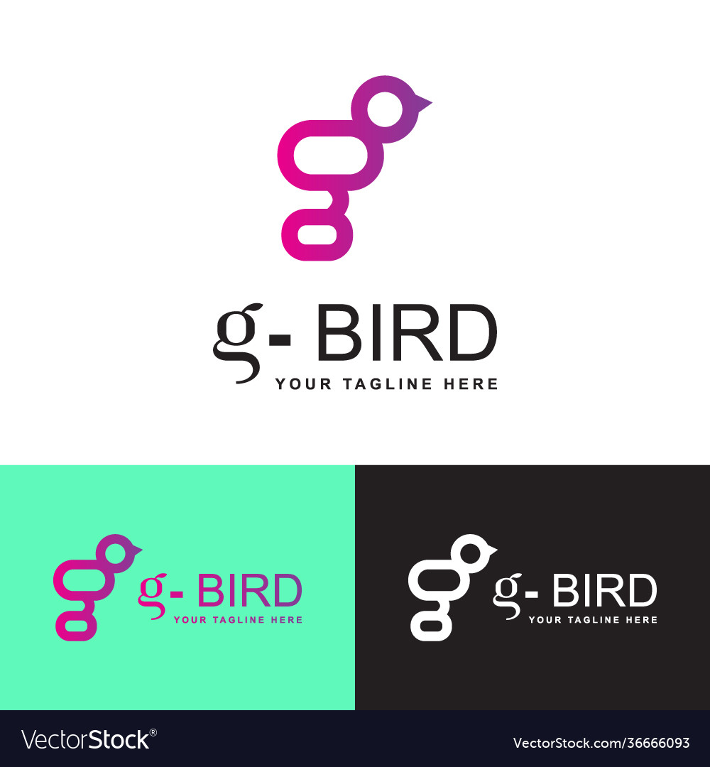 G-bird logo design template- bird app