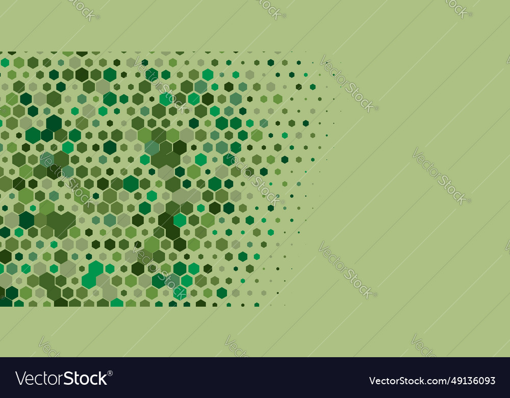 Geometric multi size hexagon with color
