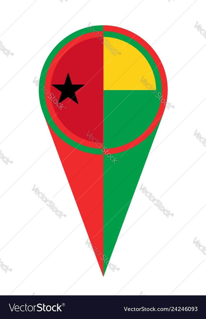 Guinea bissau map pointer location flag