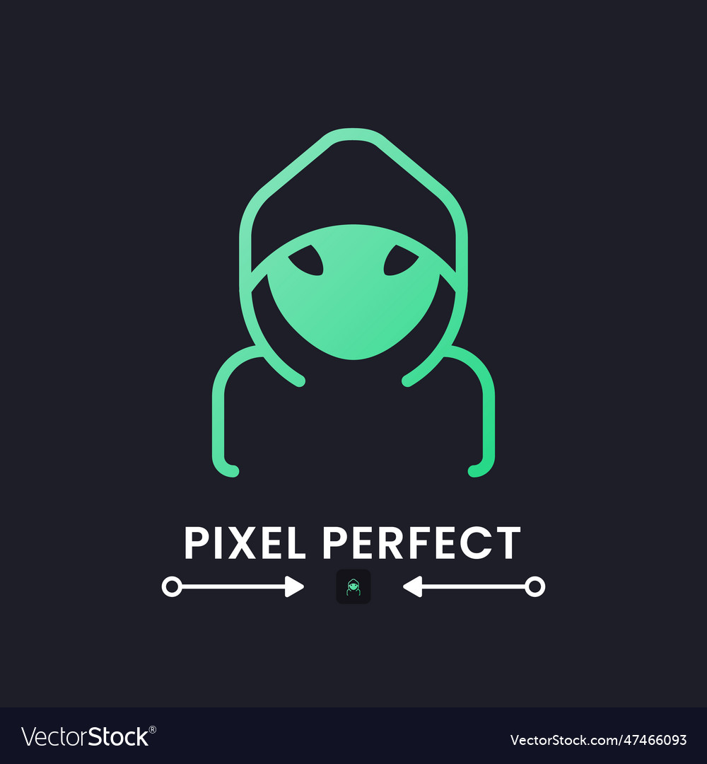 Hacker green solid gradient desktop icon on black vector image Hacker green solid gradient desktop icon on black