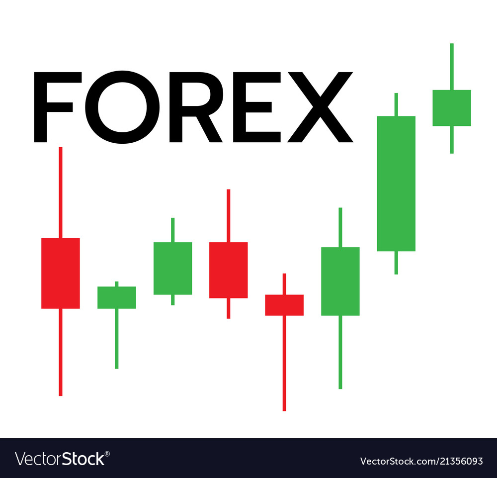 Logo Candlestick Trading Chart Analyzing In Forex Vector Image - 