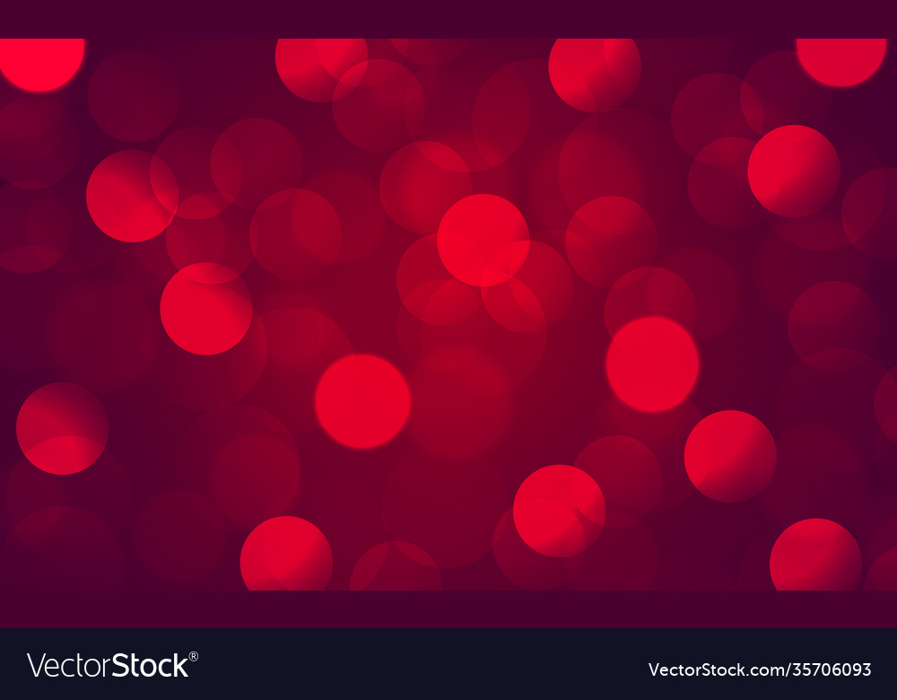 Multicolored blurry bokeh on a red background