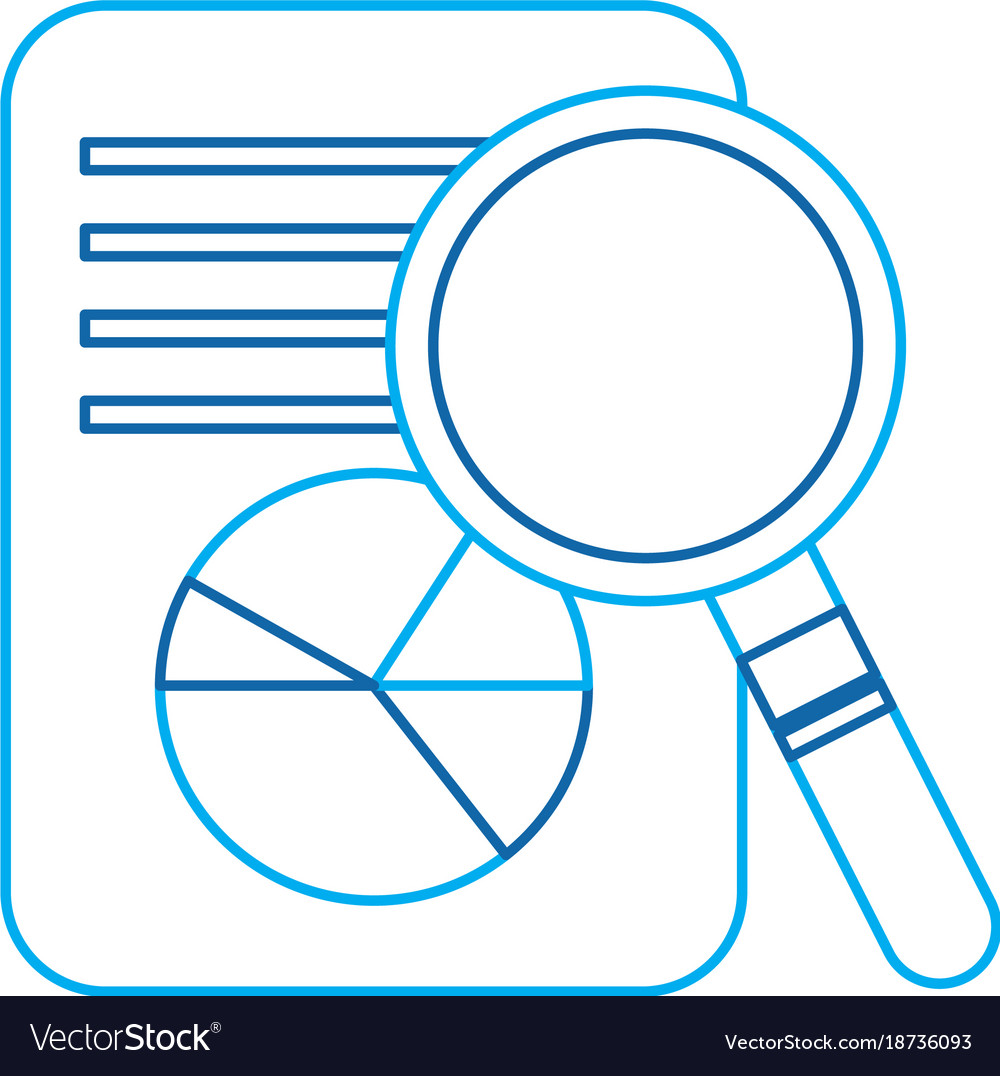 Pie graph chart on sheet icon image