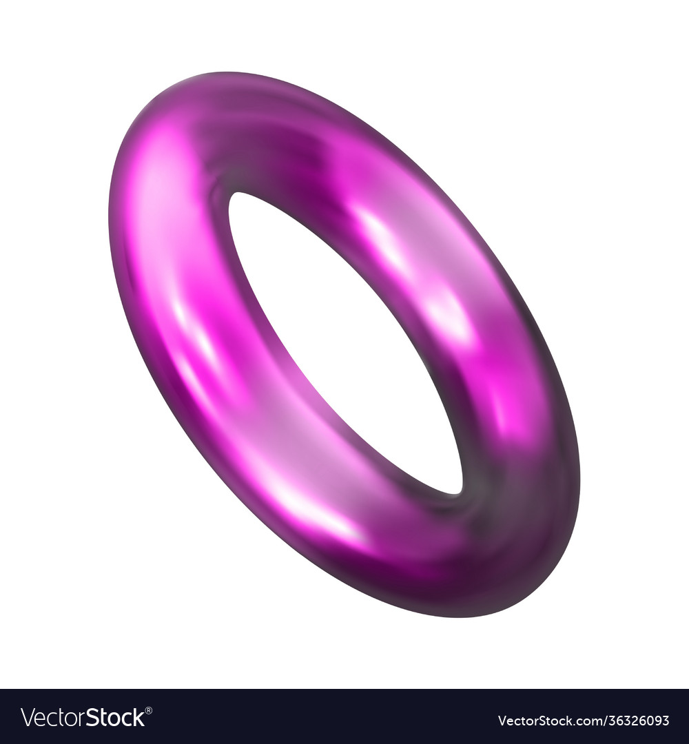 Realistic 3d render metallic color gradient vector image Realistic 3d render metallic color gradient