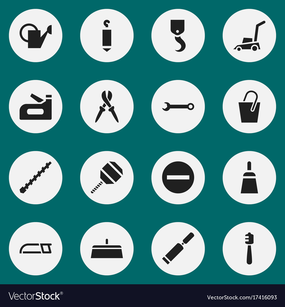 Set of 16 editable instrument icons includes