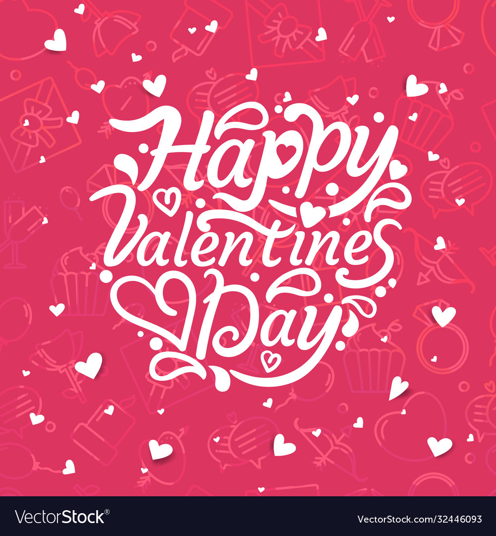 Valentine's Day Card with Hearts