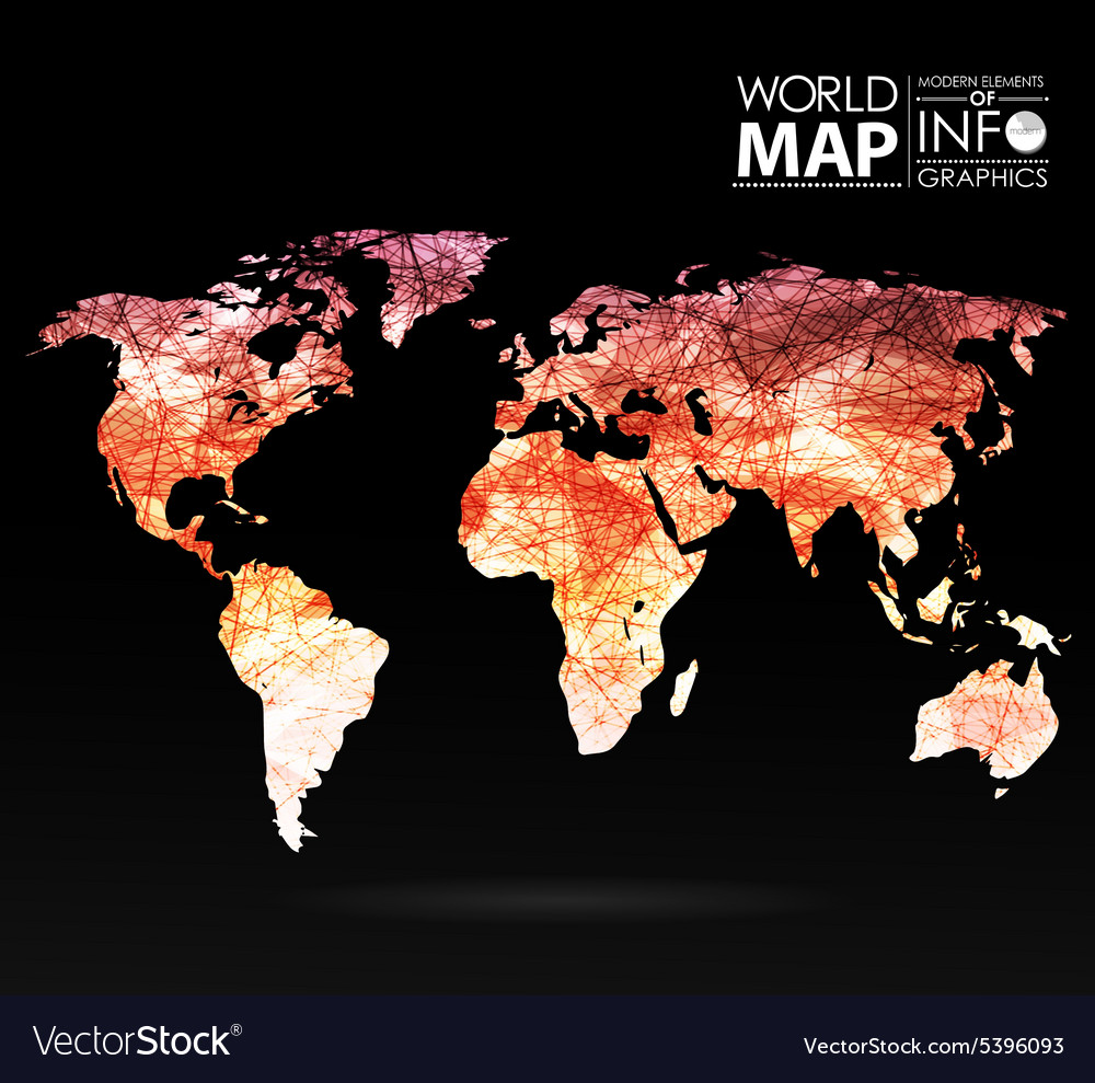 World map background in polygon