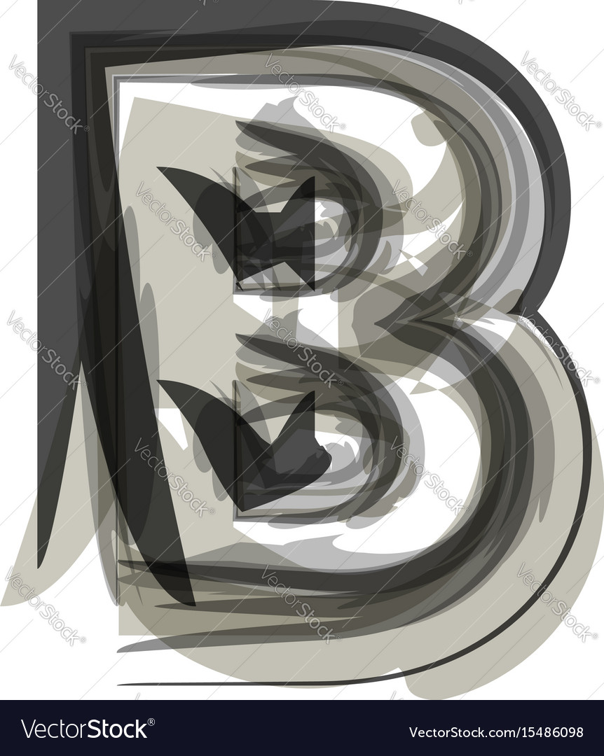 Abstract letter b Royalty Free Vector Image - VectorStock