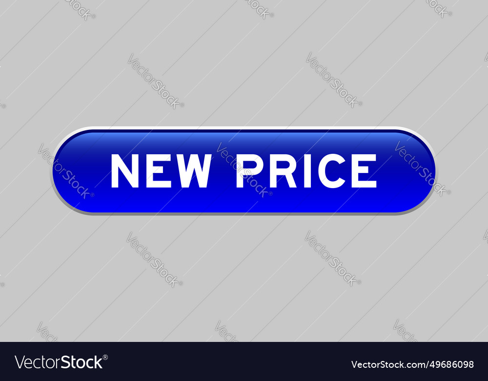 Blue color capsule shape button with word new vector image Blue color capsule shape button with word new
