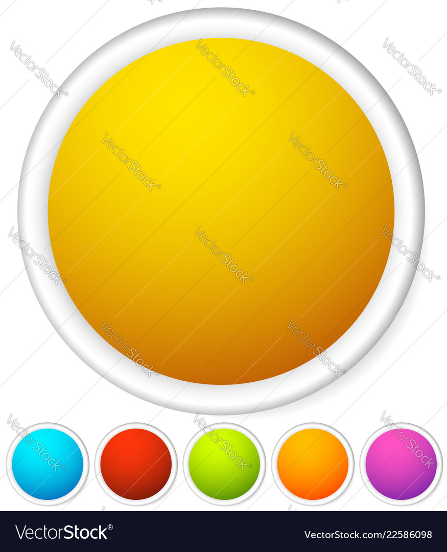 Colorful rounded button background with empty vector image Colorful rounded button background with empty