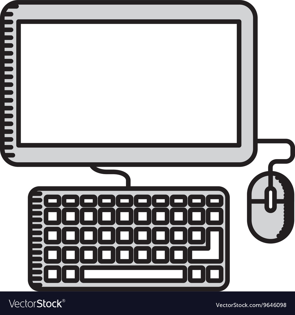 Computer monitor isolated icon design