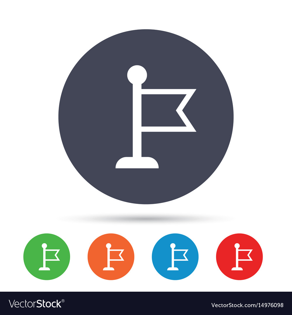 Flag pointer sign icon marker symbol