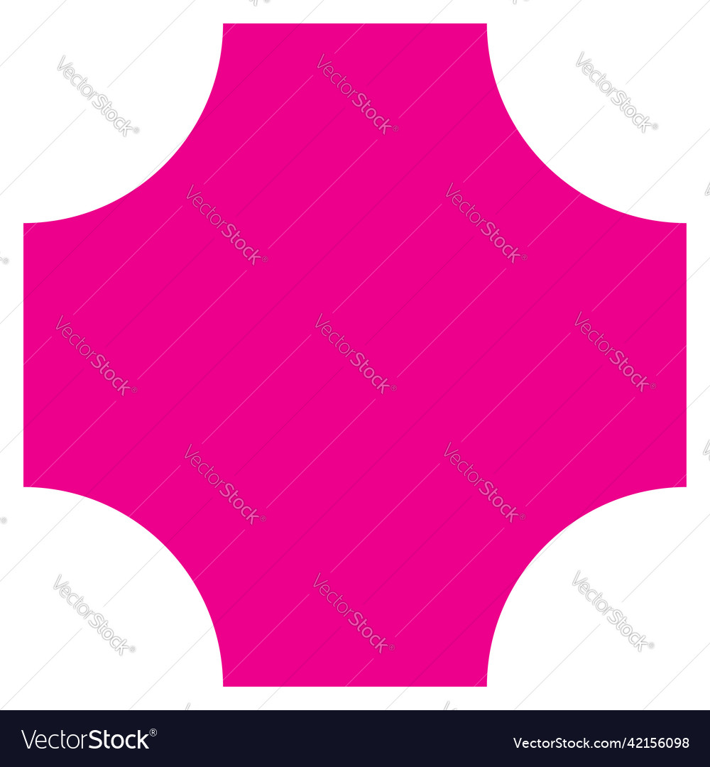 Flat banner button template shape with corner vector image Flat banner button template shape with corner