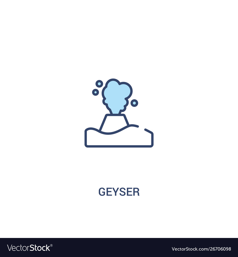 Geyser concept 2 colored icon simple line element