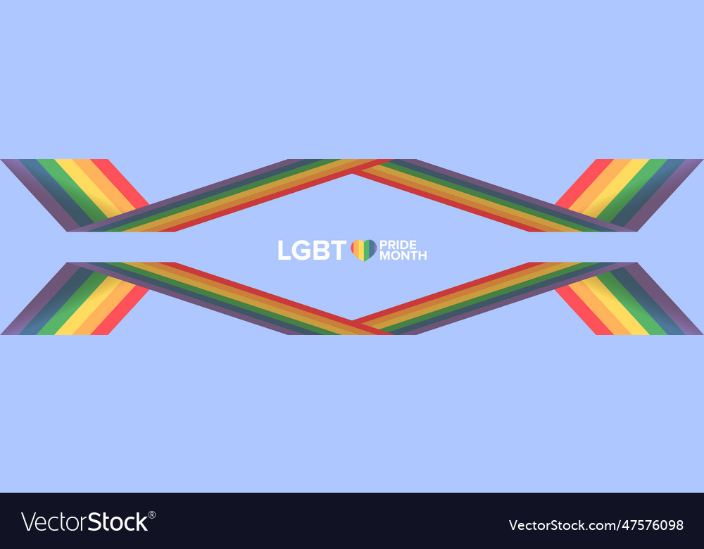 Happy Pride Month Horizontal Banner Royalty Free Vector