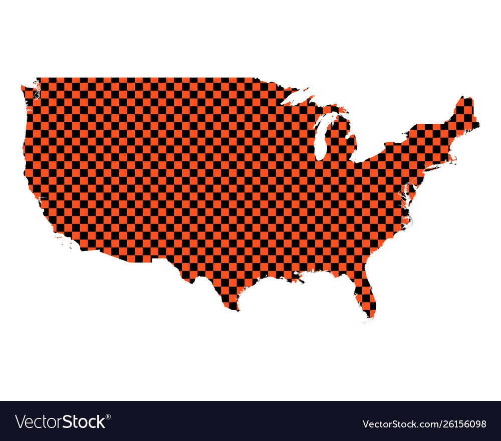 Map usa in checkerboard pattern