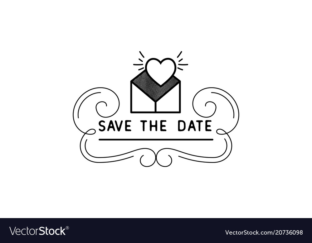 save the date calligraphy lettering for royalty free vector