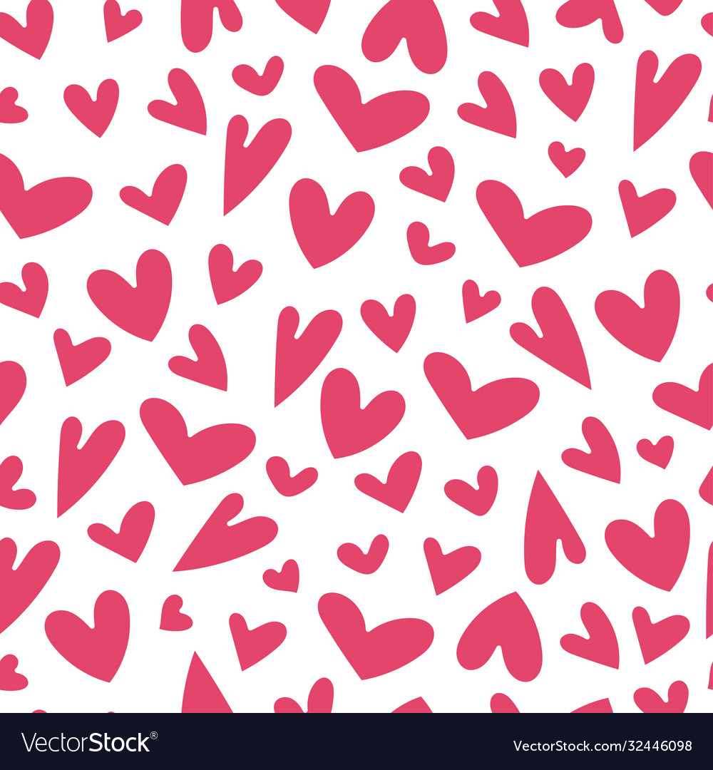 Seamless pattern with heart for happy