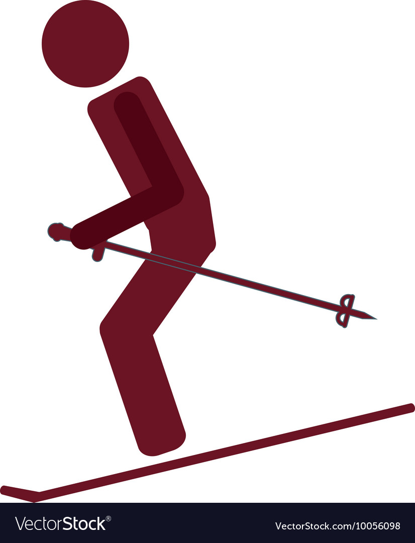 Skiing pictograph icon