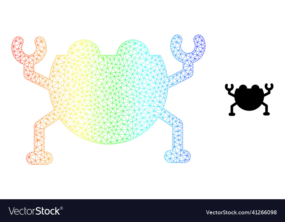 Spectrum net gradient artificial nanobot icon vector image Spectrum net gradient artificial nanobot icon
