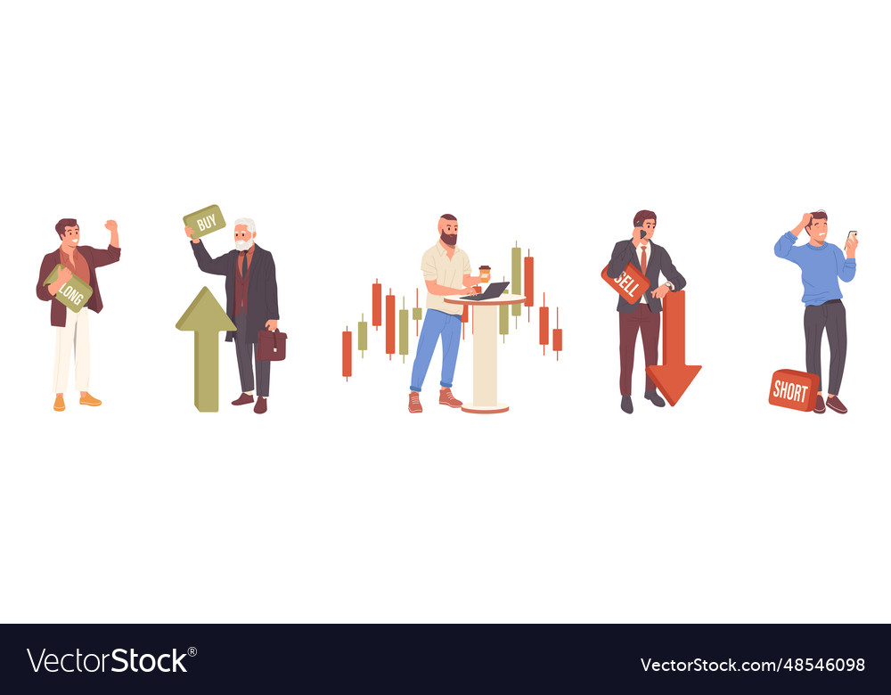 Trader investor and market analytics isolated