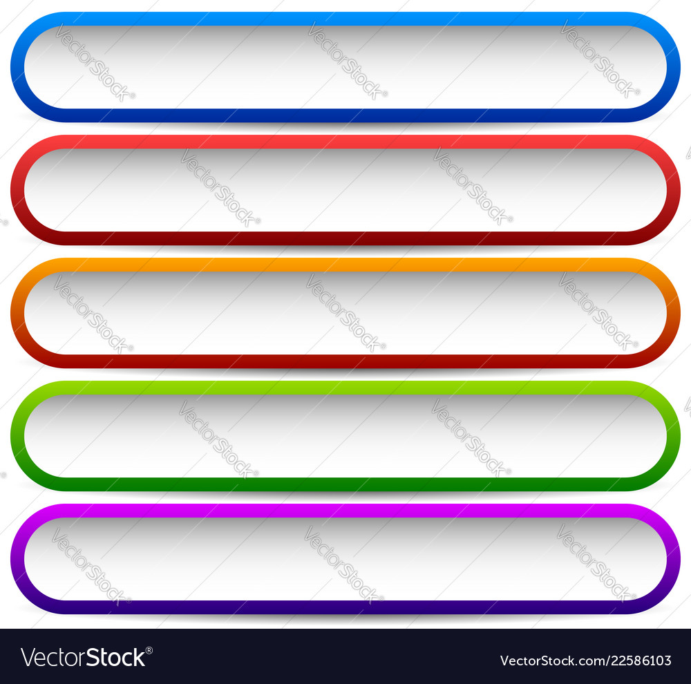 5 colorful button banner backgrounds - set vector image 5 colorful button banner backgrounds - set
