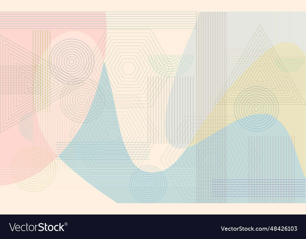 Abstract background circle line round and square Vector Image Abstract background circle line round and square