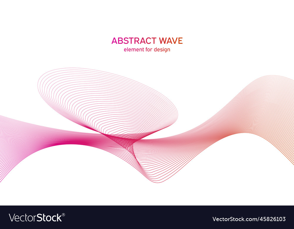 Abstract colorful wave element for design vector image Abstract colorful wave element for design