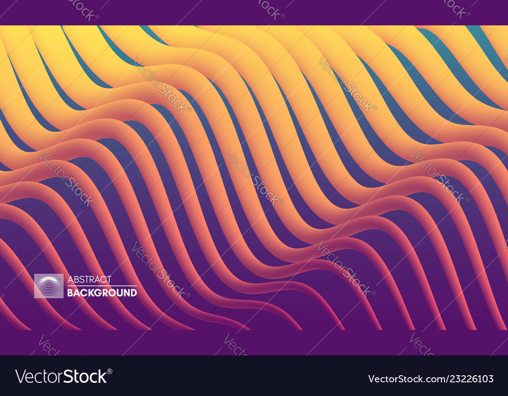 Abstract wavy background dynamic effect 3d vector image Abstract wavy background dynamic effect 3d