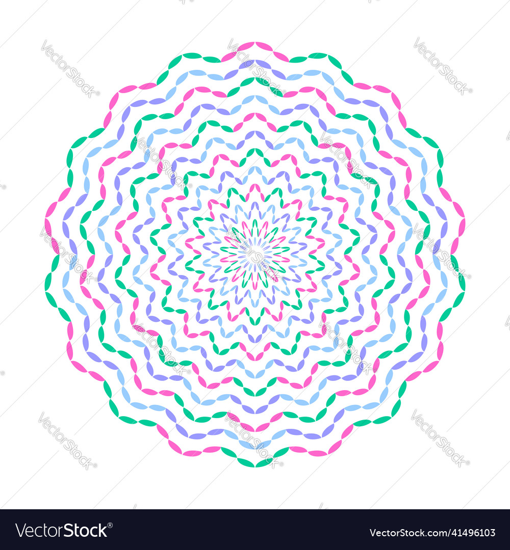 Circle multicolor pattern vector image Circle multicolor pattern