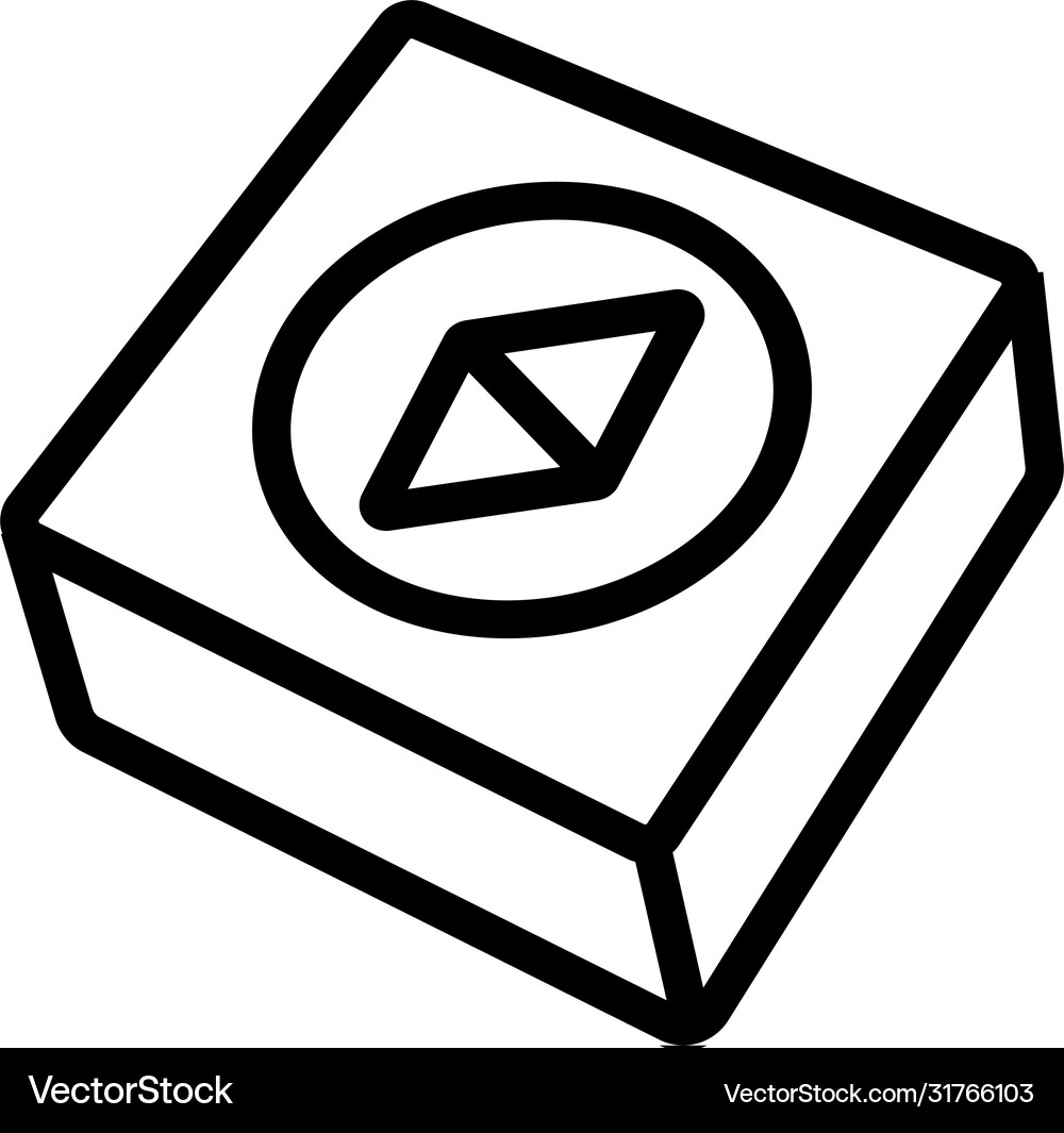 Compass box icon outline Royalty Free Vector Image