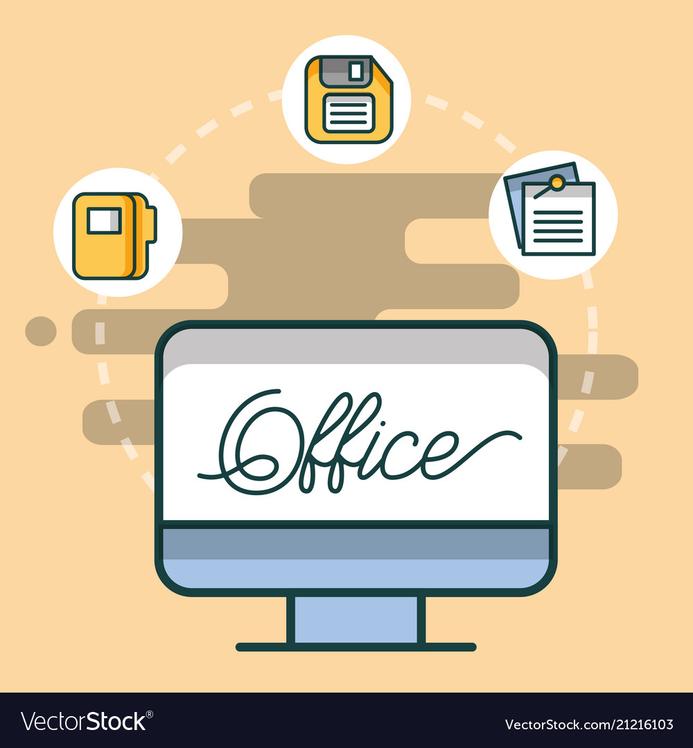 Computer folder floppy and paper office