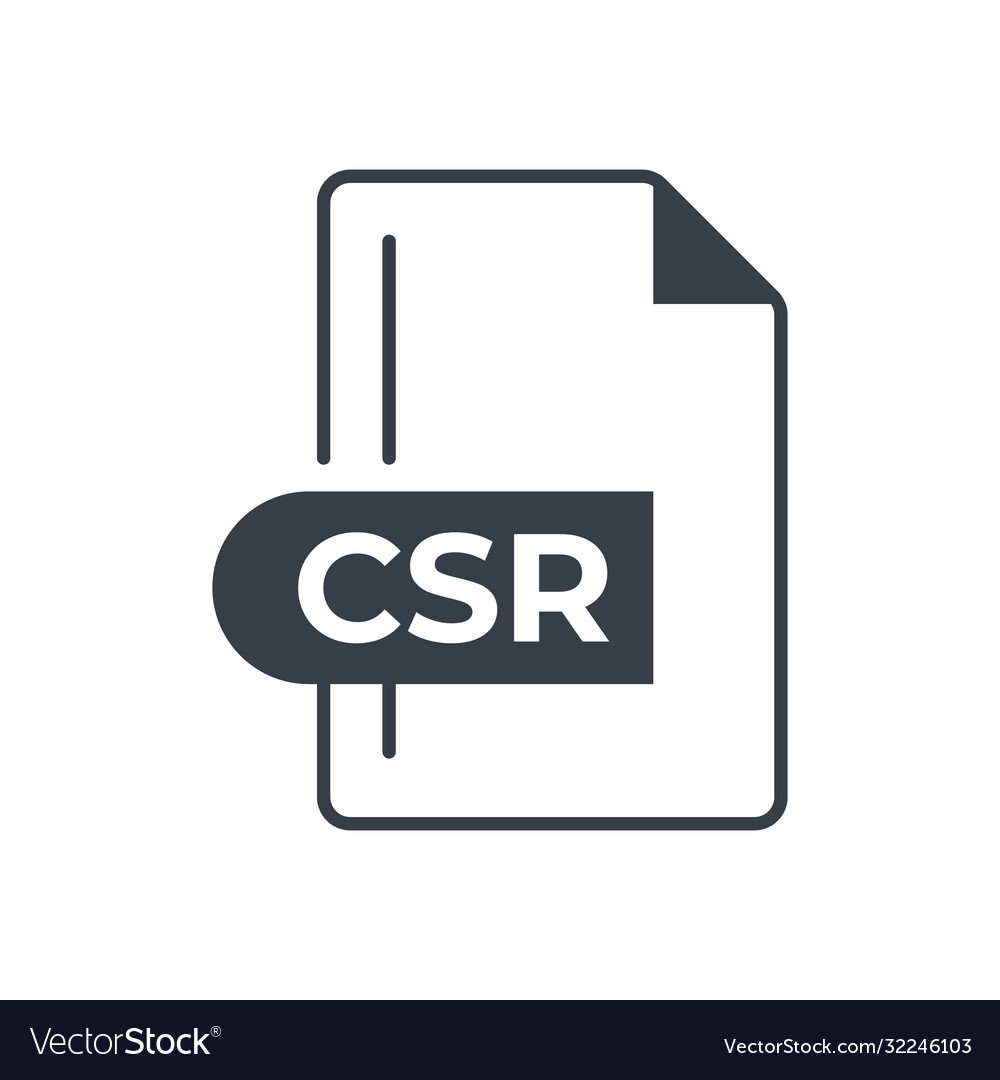 Csr file format icon extension filled