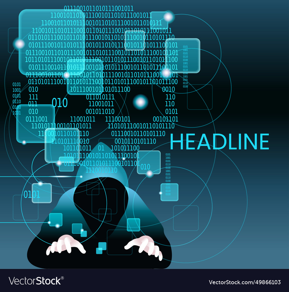 Cyber attack business concept anonymous hacker vector image Cyber attack business concept anonymous hacker