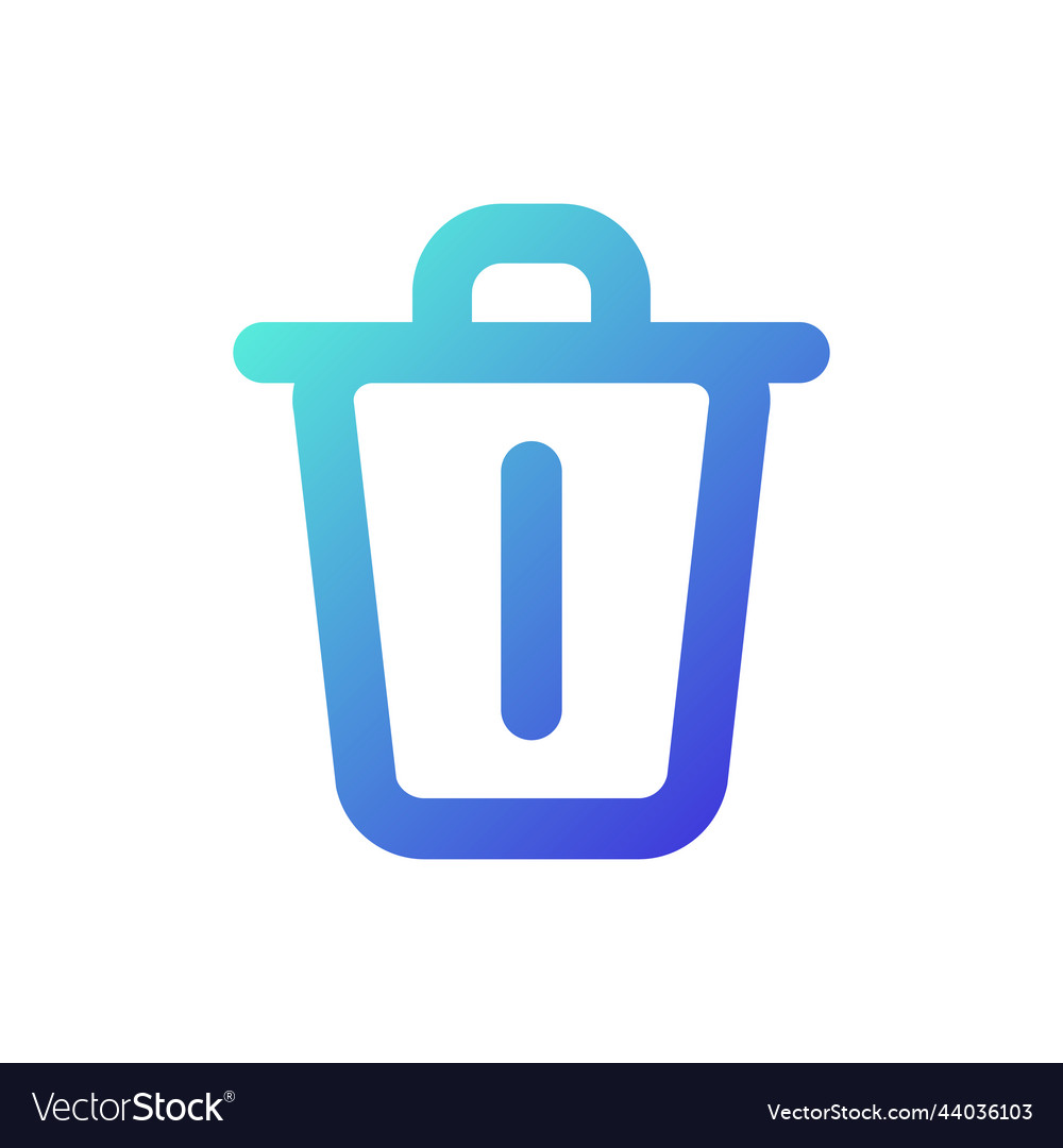 Delete pixel perfect gradient linear ui icon