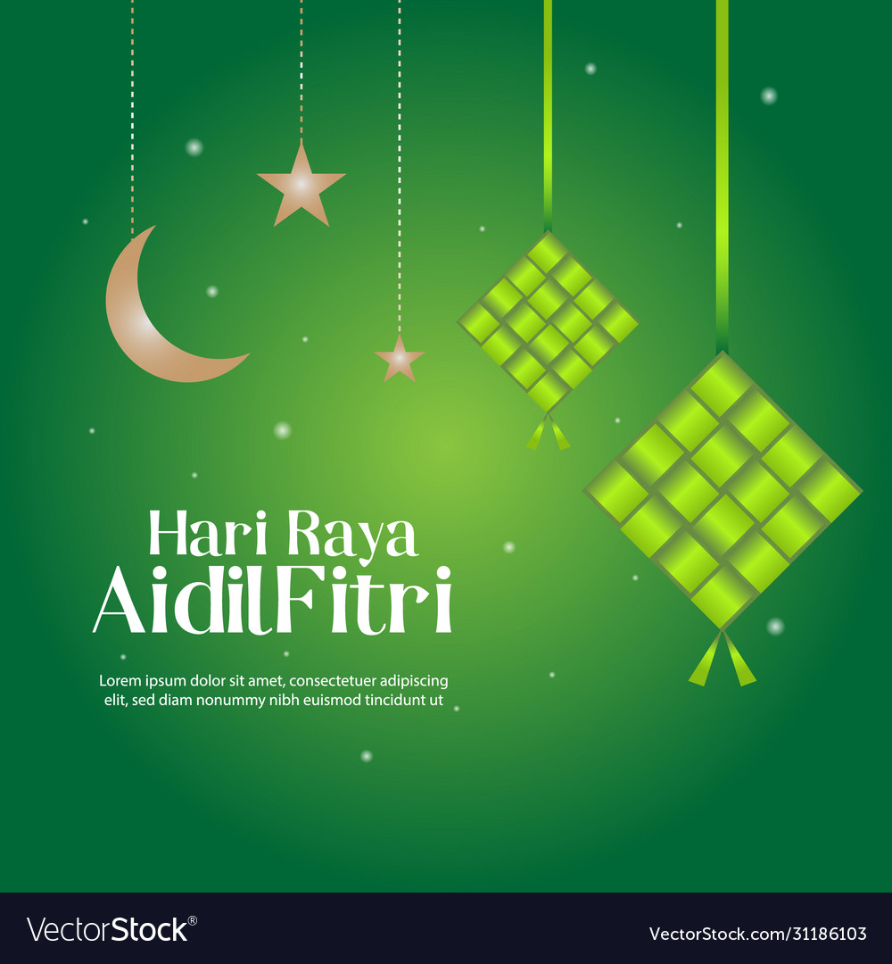 Eid al fitr design background for islamic Vector Image