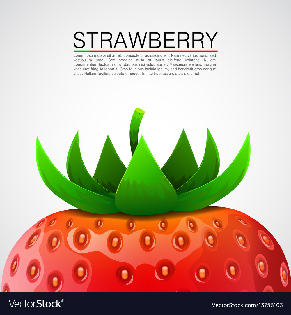 Fresh realistic strawberry background