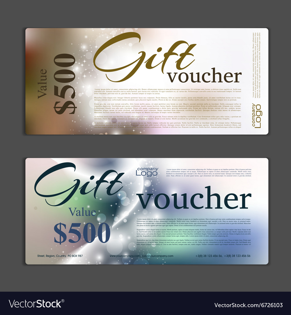 Gift Voucher template Royalty Free Vector Image