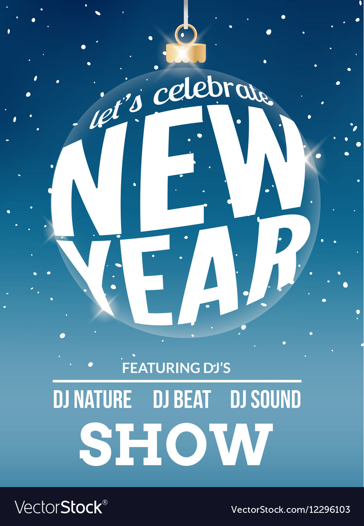 Happy new year festive flyer design template