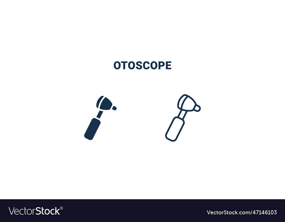 Otoscope icon outline and filled