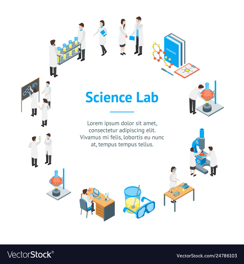 Science chemical pharmaceutical 3d banner card Vector Image