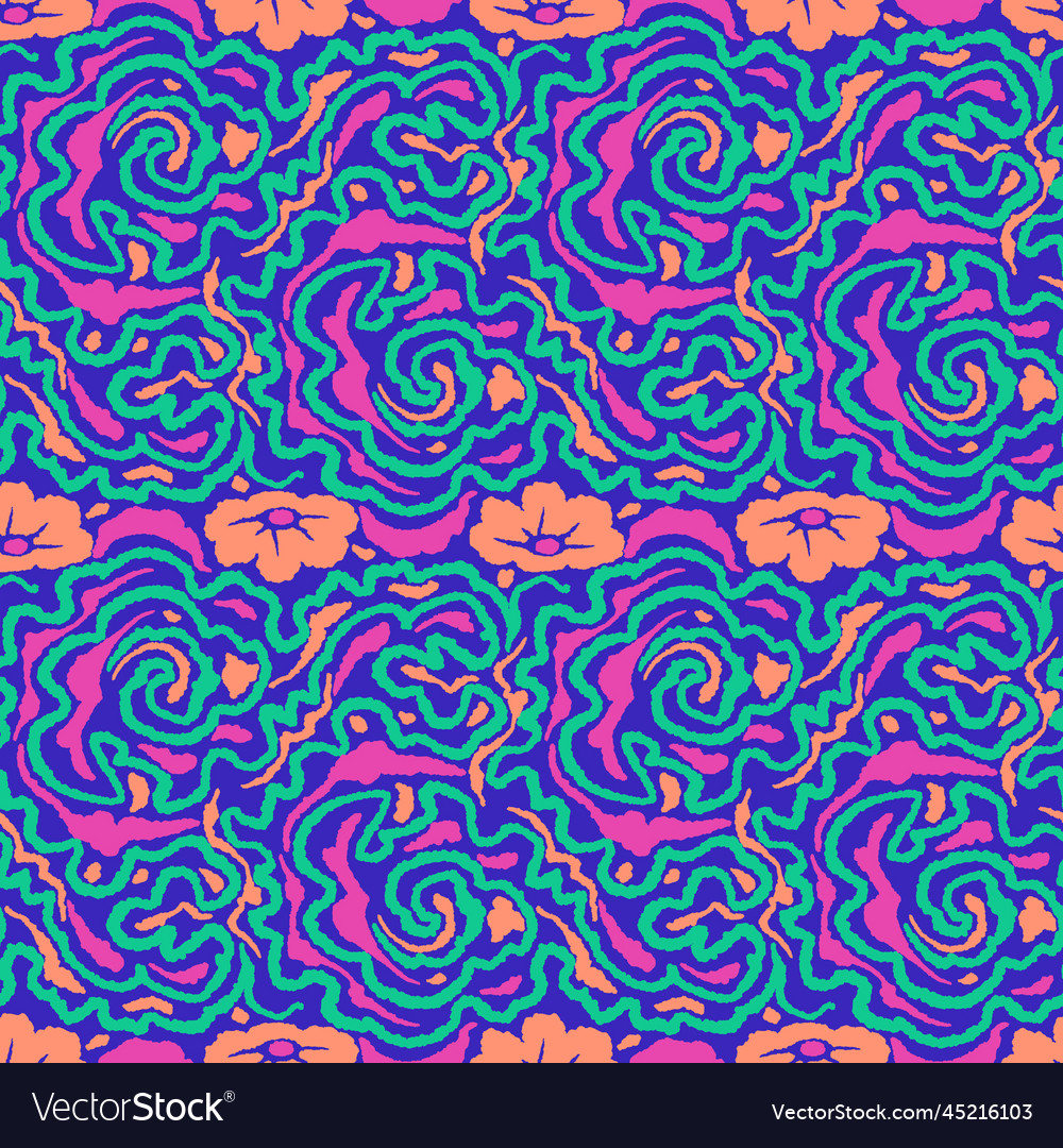 Seamless pattern with abstract drawings vector image Seamless pattern with abstract drawings